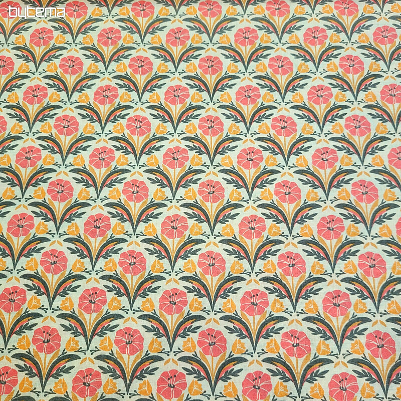Tissu en coton SELMA ORANGE