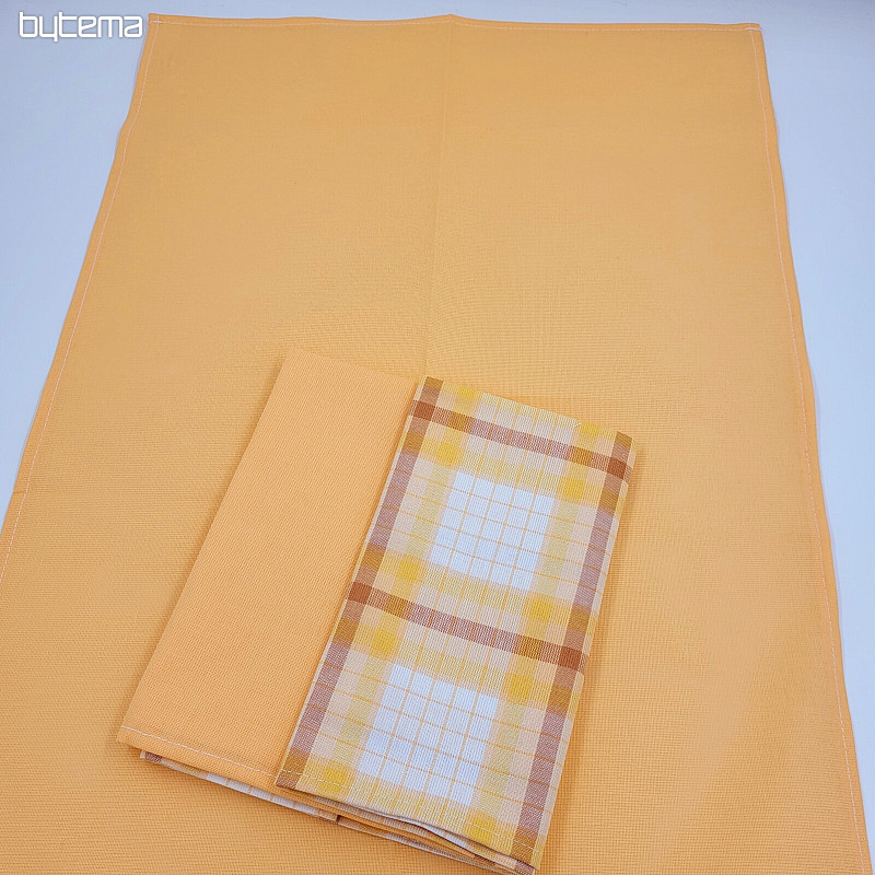 Serviettes en coton ORANGE all-over