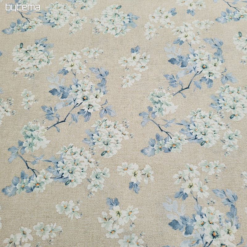 Tissu décoratif ALMOND bleu