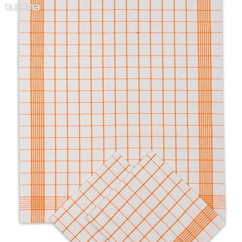 Serviettes en coton POSITIV ORANGE CHECK