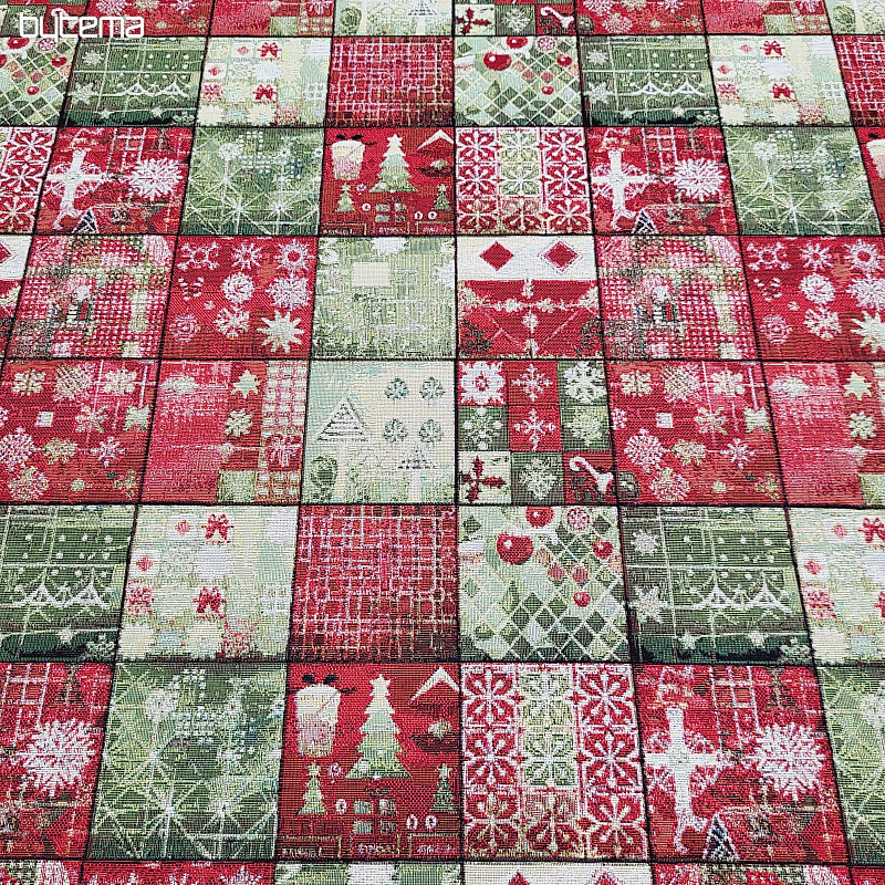 Tissu de tapisserie MOSAÏQUE DE NOËL