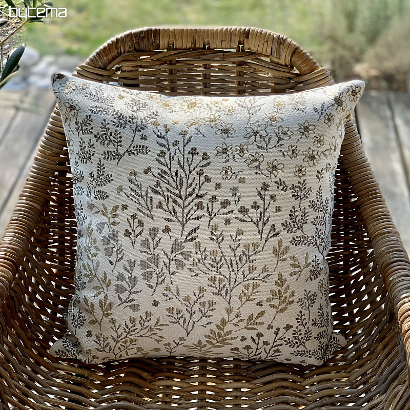 Taie d'oreiller tapisserie GLADIS FLOR beige