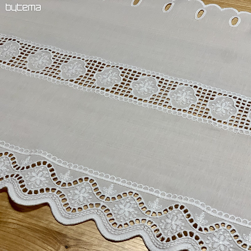 Rideau en vitrail V 291 blanc