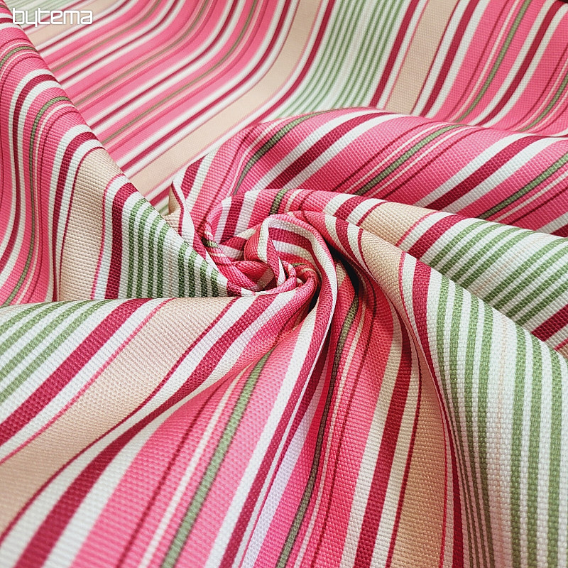 Tissu décoratif PUBLIO - rayures roses