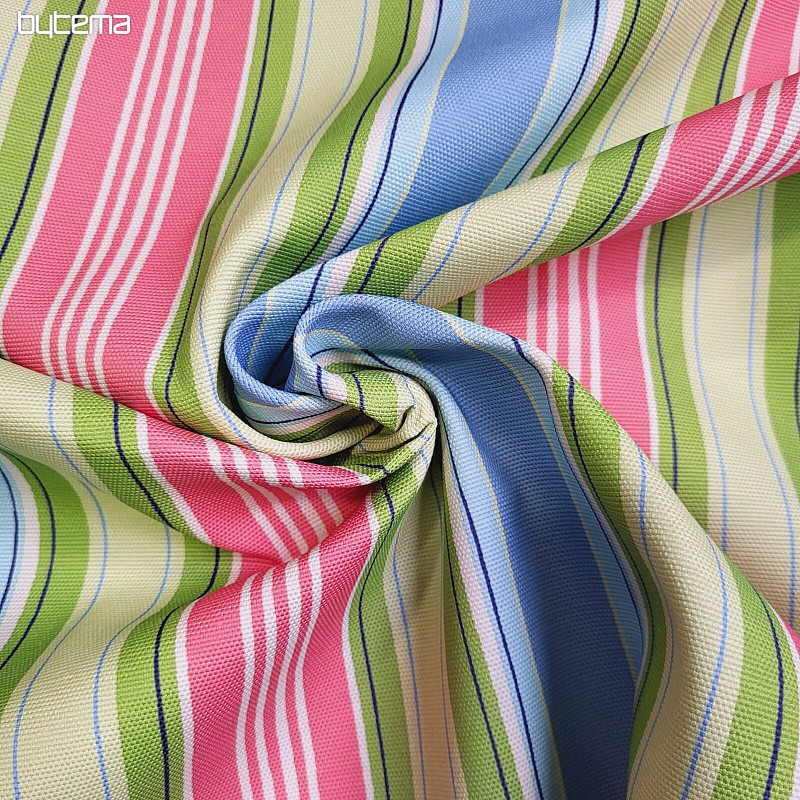Tissu décoratif LIRIO - rayures vertes