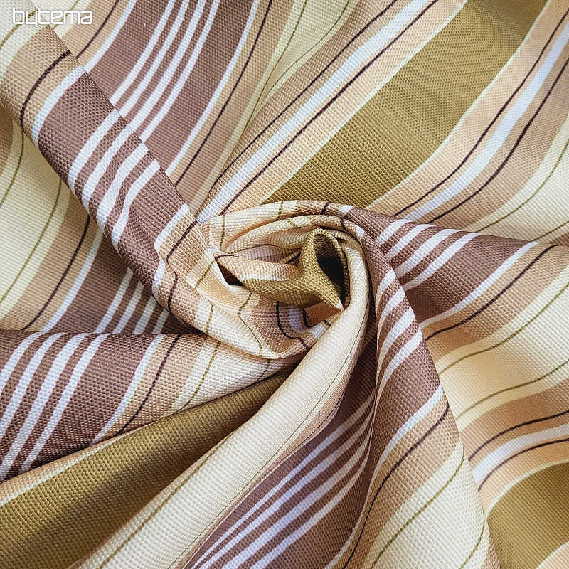 Tissu décoratif LIRIO - rayures marron