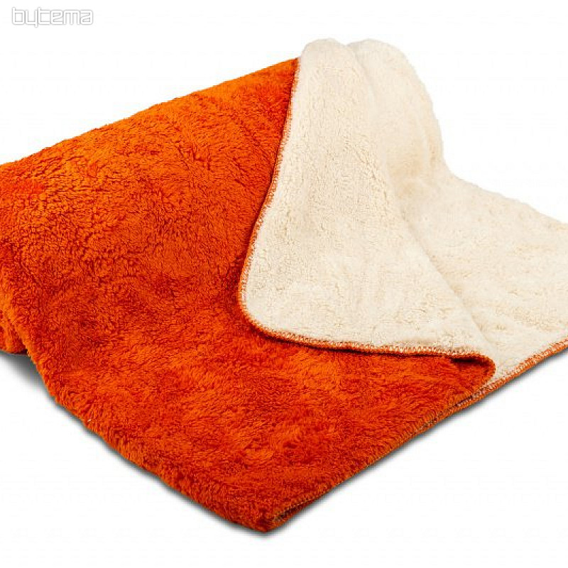 couverture Mouton-mouton 150/200 orange foncé / crème
