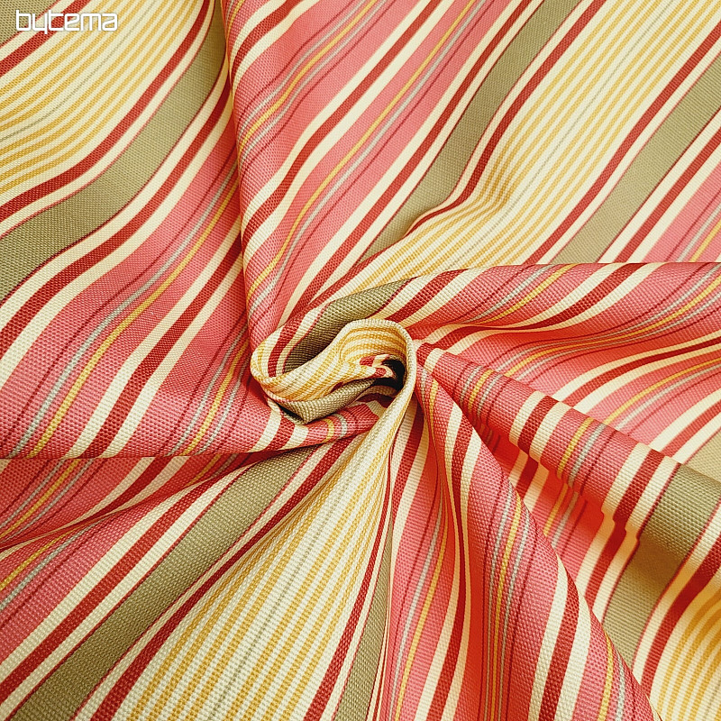 Tissu décoratif PUBLIO - rayures orange