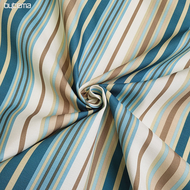 Tissu décoratif NEBRASKA - rayures bleues