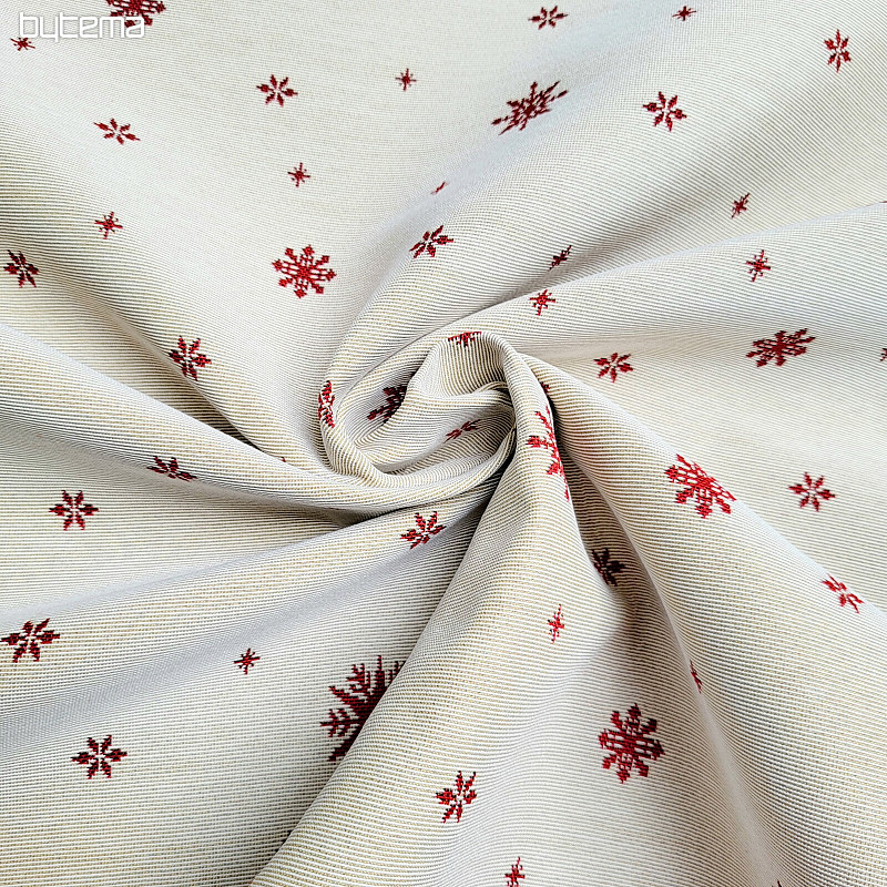 Tissu tapisserie SOFT FLAKE ROUGE