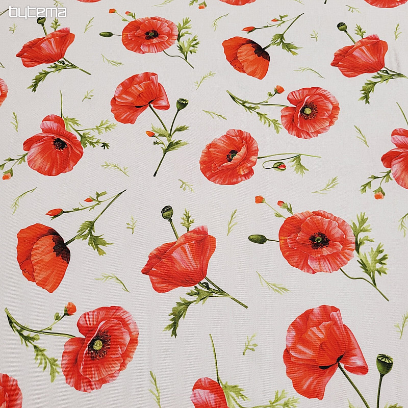 Tissu décoratif COQUELICOTS