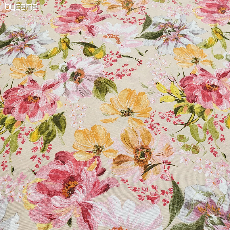 Tissu décoratif FLEURS ROSAURA