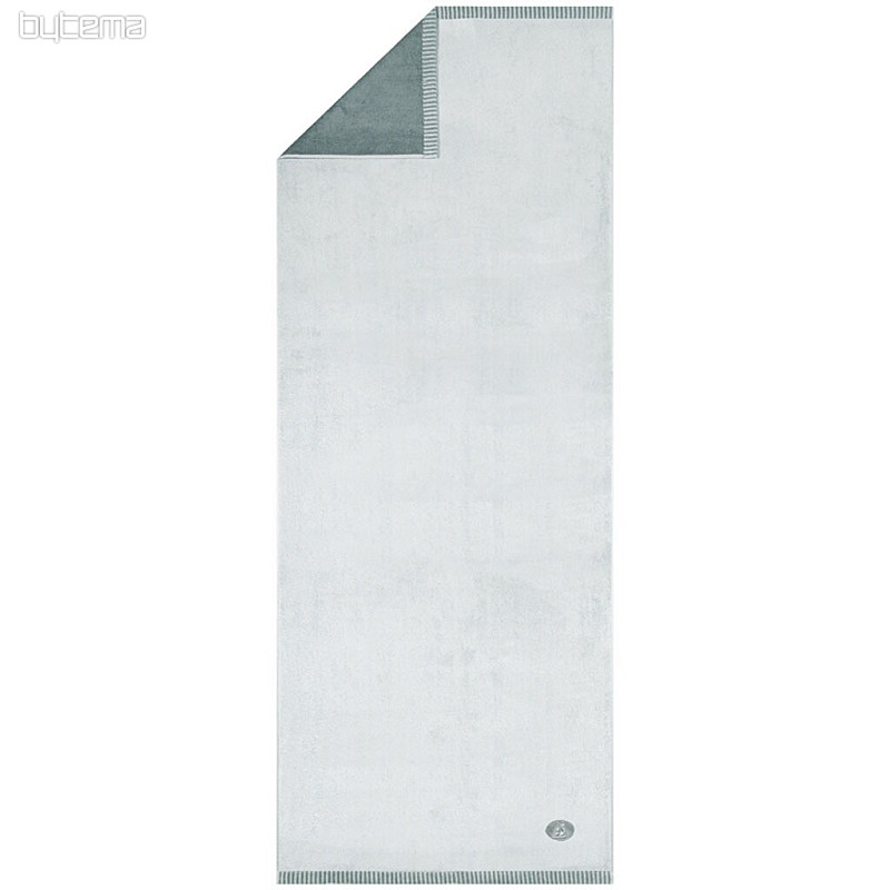 SERVIETTE DE SAUNA BEN GRIS-BLANC