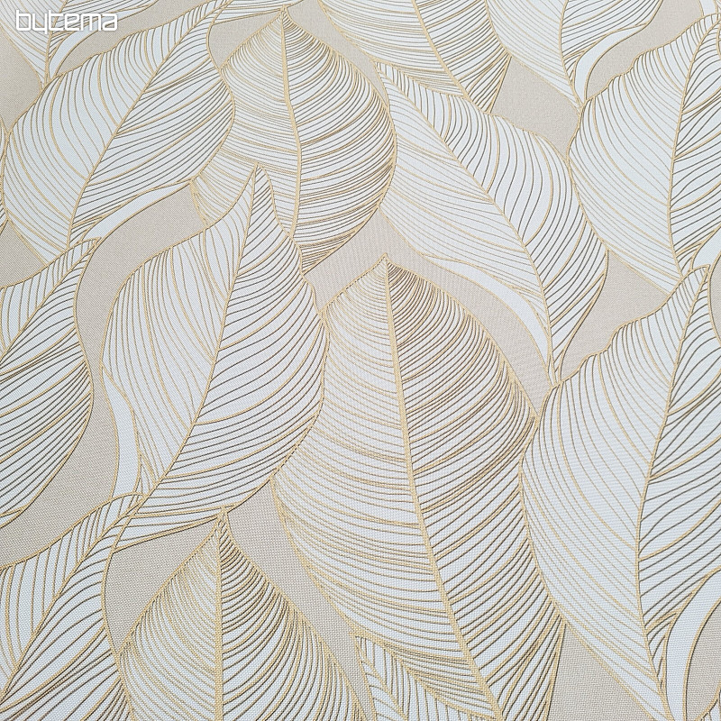 Tissu décoratif MAXI LEAVES beige