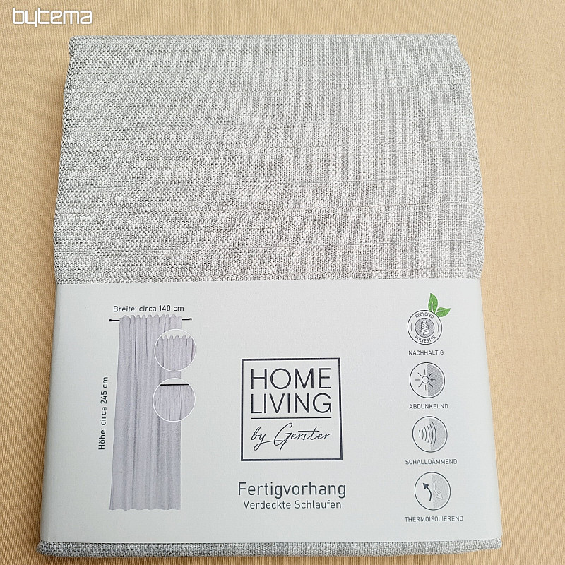 Rideau prêt à poser de luxe HOME LIVING beige gris