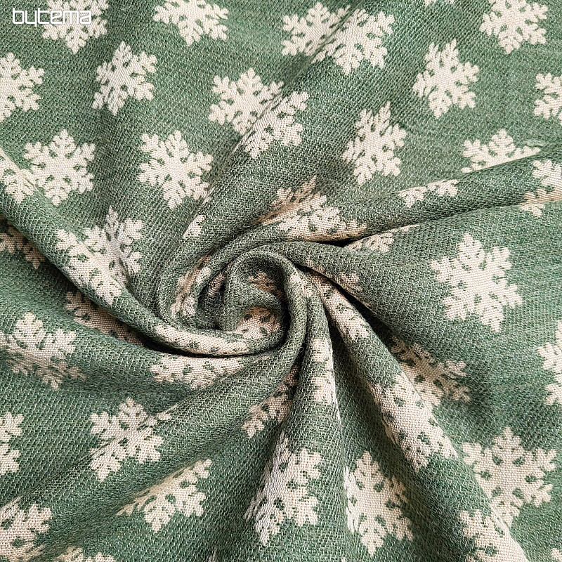 Tissu décoratif luxueux FLAKES GREEN