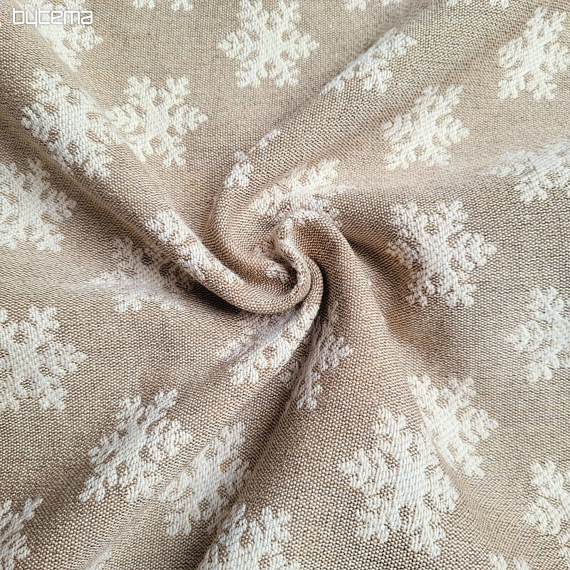 Tissu décoratif luxueux FLAKES BEIGE