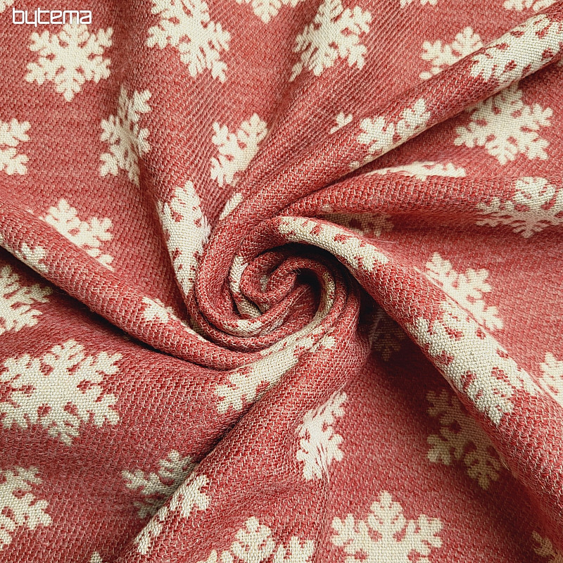 Tissu décoratif luxueux FLAKES RED
