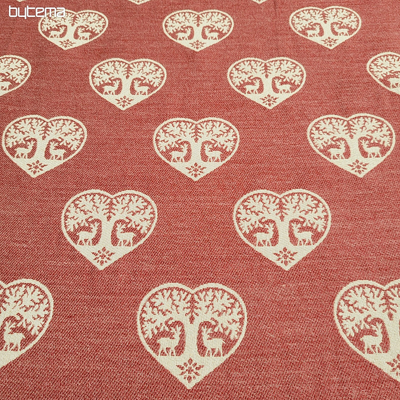Tissu décoratif luxueux COEUR AVEC CERF
