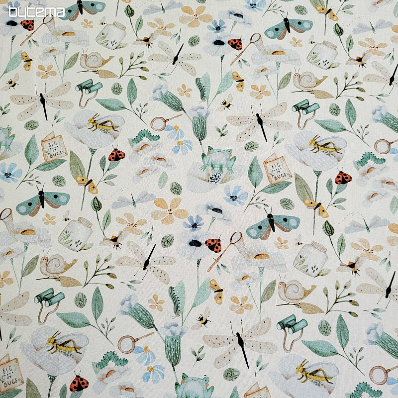 Tissu en coton TISSU PLEIN DI INSECTES