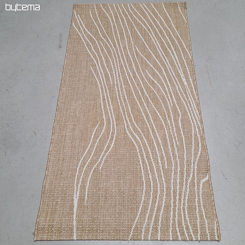 Tapis d'extérieur Essenza marron-blanc