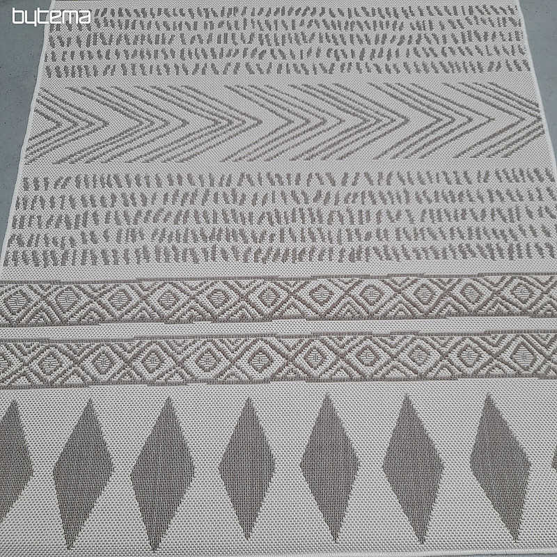 Tapis d'extérieur Duce marron-beige