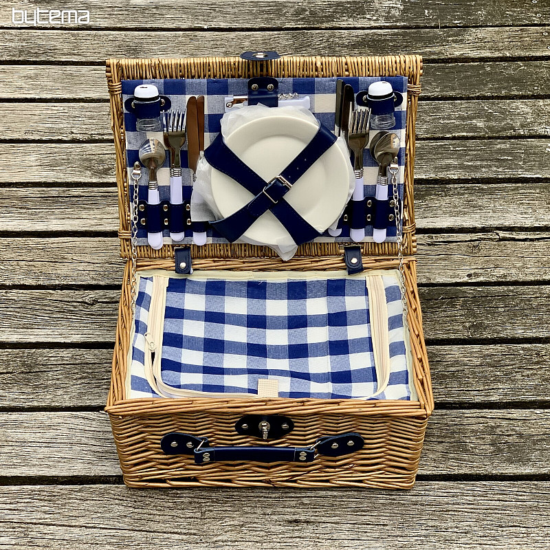 Panier pique-nique GARDEN marron pour 4 personnes