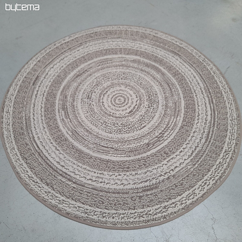 Tapis d'extérieur STAR rosace marron clair