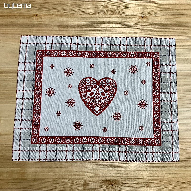 Set de table en tapisserie COEUR EN KARA