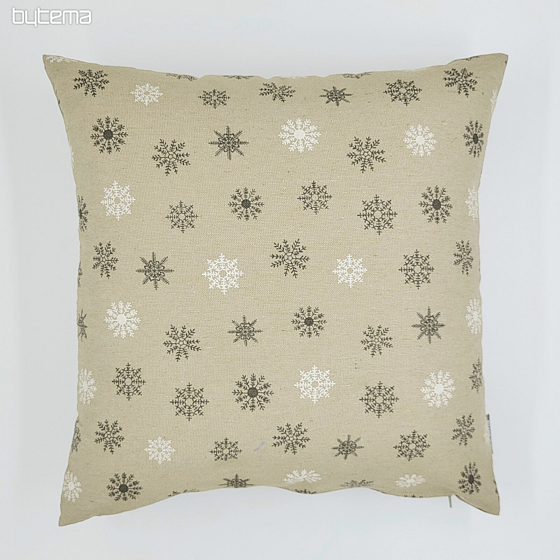 Housse décorative de Noël FLAKES GRIS BLANC