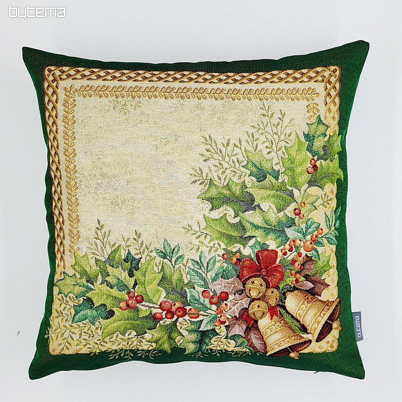 Housse de tapisserie de Noël BOUGIES FLAMBOYANTES bordure verte
