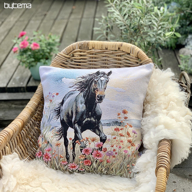 Taie d'oreiller tapisserie BLACK BEAUTY