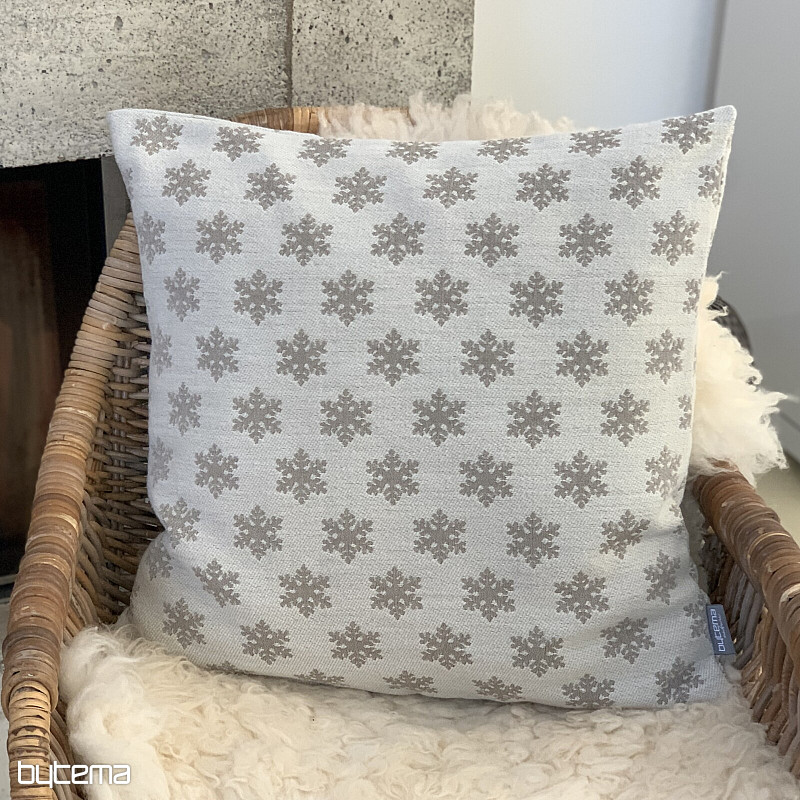 Housse décorative luxueuse FLAKES BEIGE