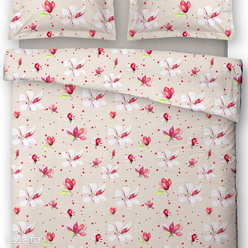 Parure de lit en satin de coton MAGNOLIE