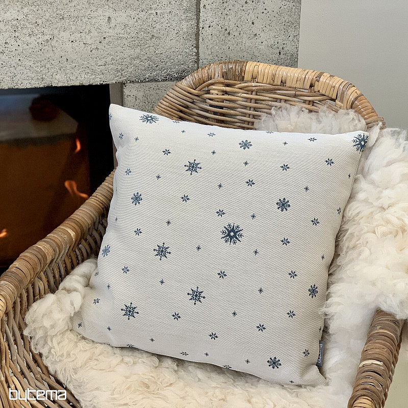 Housse de tapisserie de Noël Flocons fins BLEU