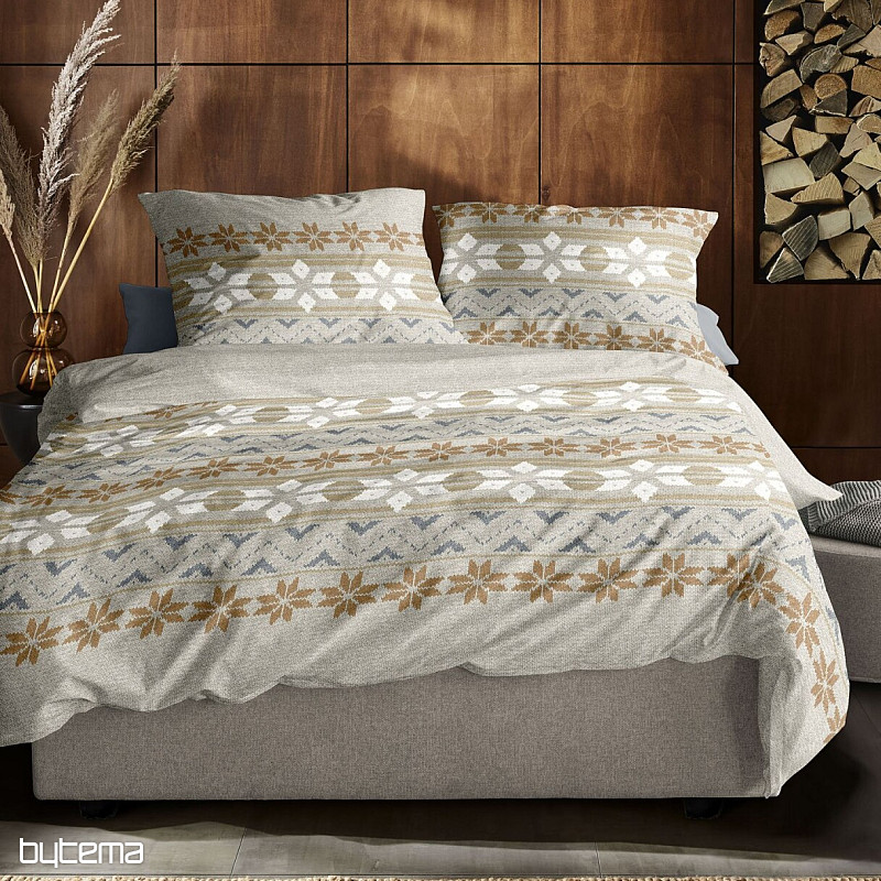 Parure de lit en flanelle de luxe IRISETTE PANDA 8621-80 NATUR