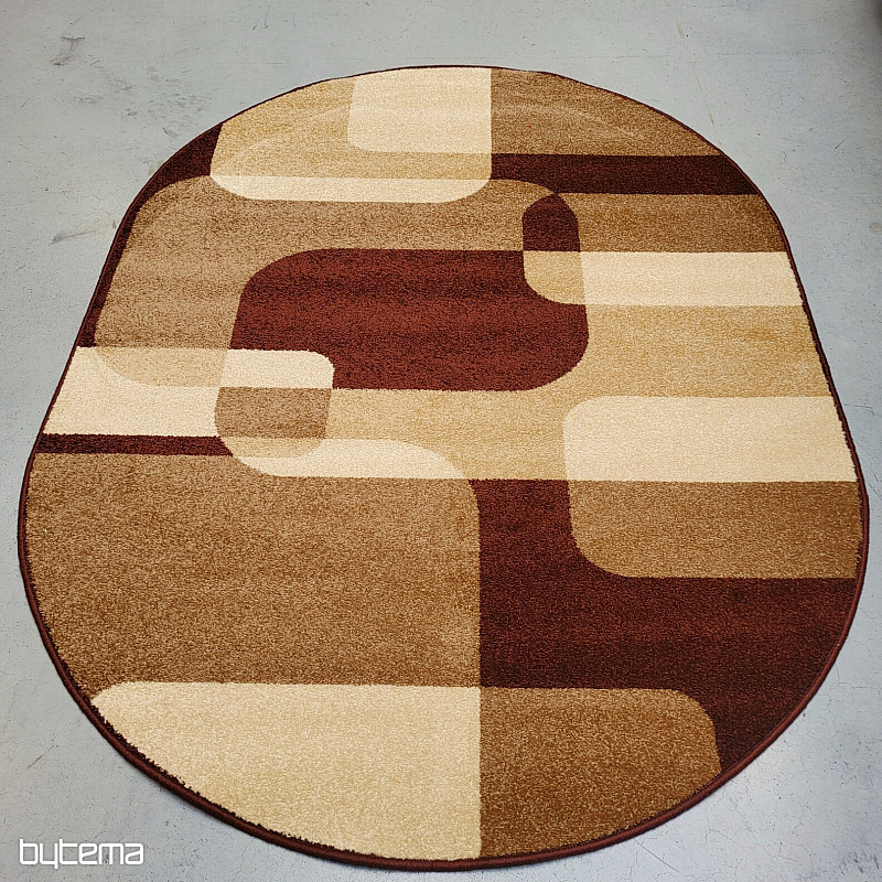 Tapis ovale marron sépia