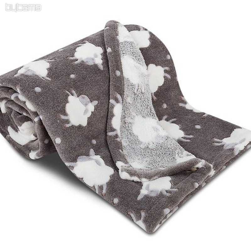 Couverture enfant MOUTON gris foncé