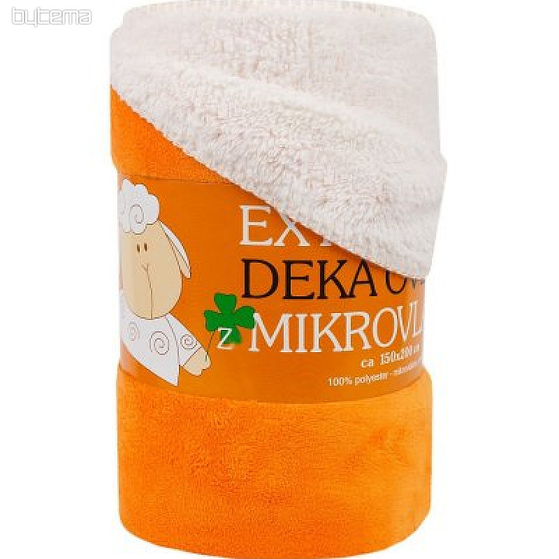 couverture microfibre SOFT SHEEP orange