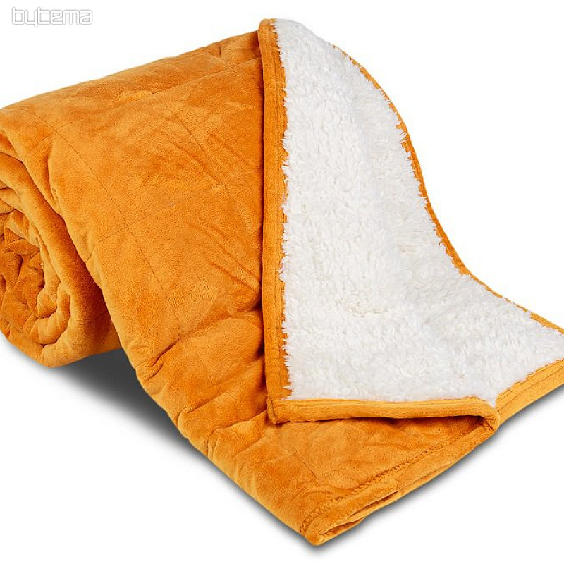 couverture microfibre EXTRA DOUCE MOUTON point St. cannelle