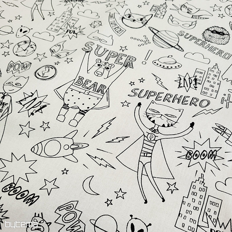 SUPER-HÉROS peinture sur tissu