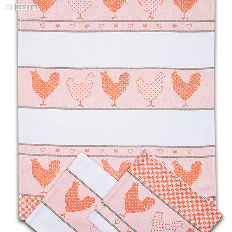Serviette POULE - orange