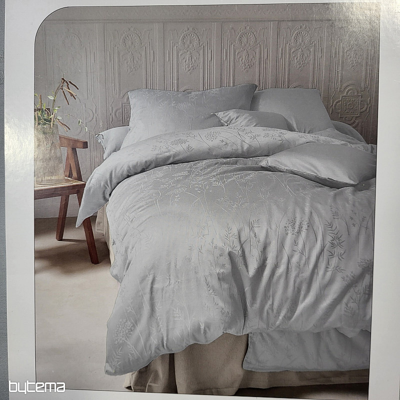 Damas de coton luxueux RIO GRIS CLAIR