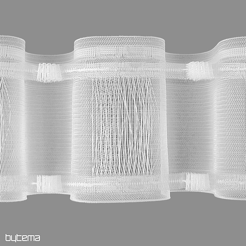 Rideau WAVE 10 cm, 1:2 - coulissant/tringle