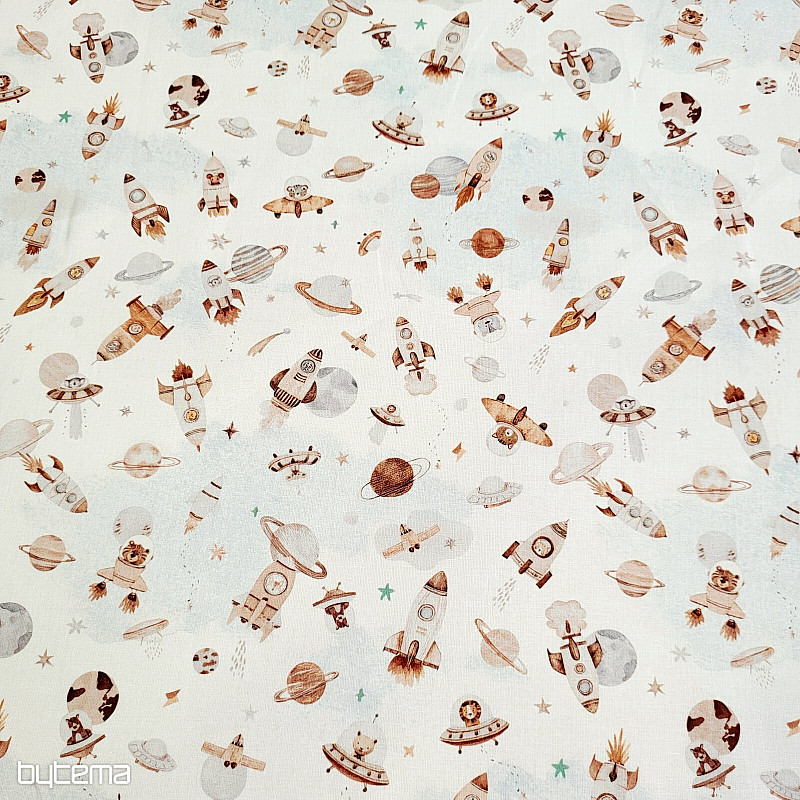 Tissu en coton SPACE FUZBUZ