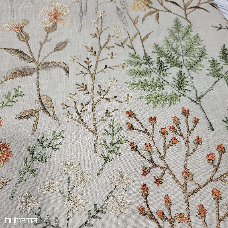 Écharpe brodée GINGEMBRE BEIGE