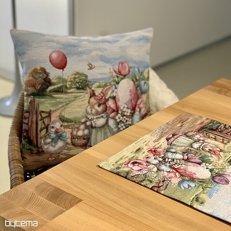 Nappe et foulard en tapisserie - Voyage de Pâques