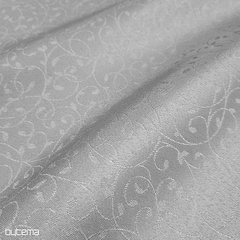 Tissu uni décoratif FEUILLES GRIS