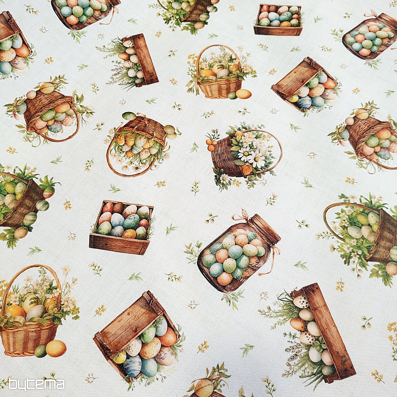 Tissu décoratif ŒUFS COLORÉS