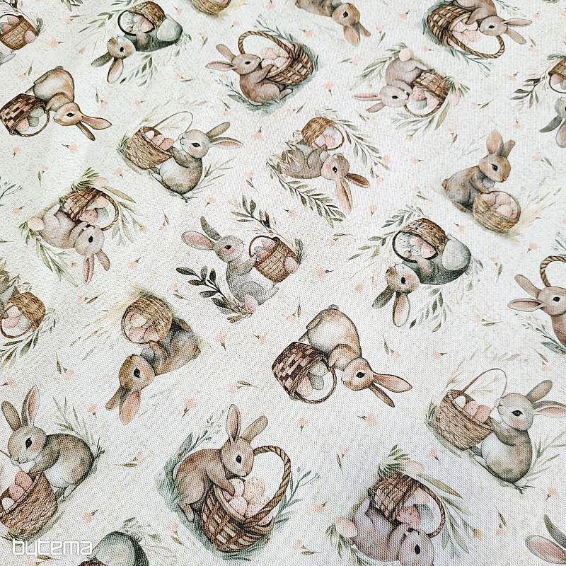Tissu décoratif LAPIN BÉNI